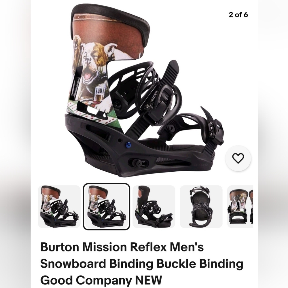 Burton Mission Reflex Men's Snowboard Bindings L NEW with hardware